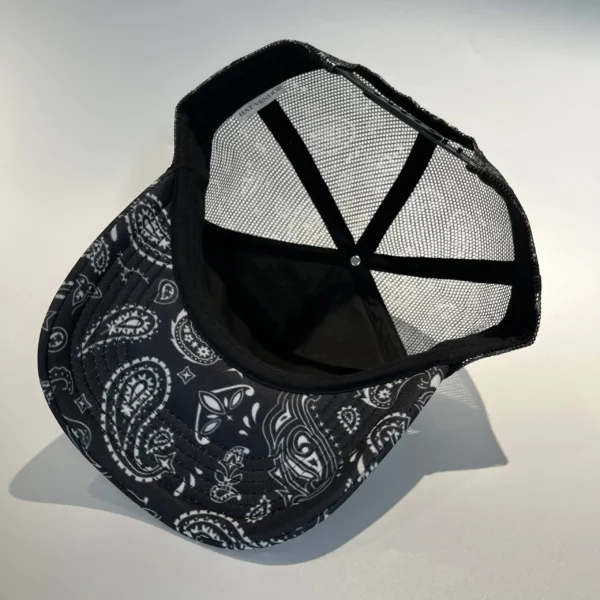 HN0002R OTTO Fashion Casquette Custom Mesh Tennis  Running Embroidery Black Sport Cap With Patchwork premium Trucker Hat - Image 4