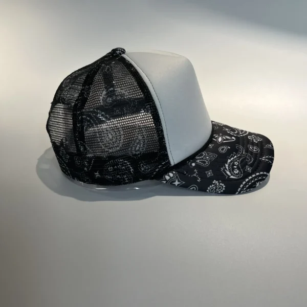 HN0002R OTTO Fashion Casquette Custom Mesh Tennis  Running Embroidery Black Sport Cap With Patchwork premium Trucker Hat - Image 2